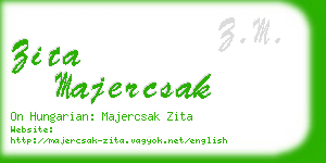 zita majercsak business card